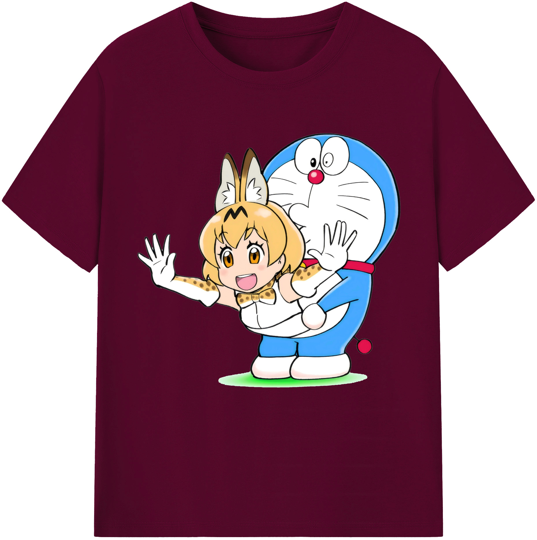 （画像用） ドラえもん Doraemon レディースカジュアルプリントTシャツ（綿100％）